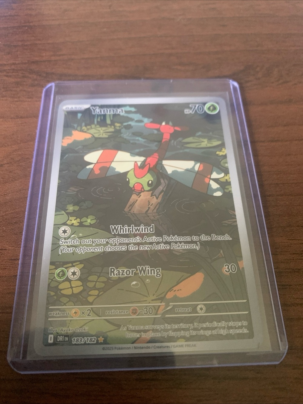 Yanma Pokémon Card - Green and Red Trading Card